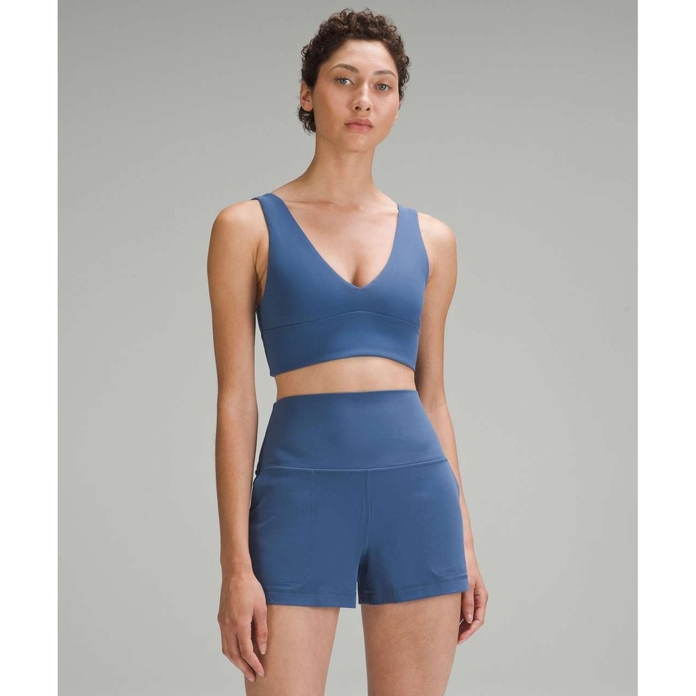 Lululemon Align V-Neck Bra *Light Support, A/B Cup Pitch Blue Size 6